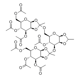 O-3,4,6-Tri-O-acetyl--D-mannopyranosylethylidyne-(1-23)-O-[3,4,6-tri-O-acetyl--D-mannopyranosylethylidyne-(1-26)]-1,2-O-ethylidene--D-mannopyranose Acetate